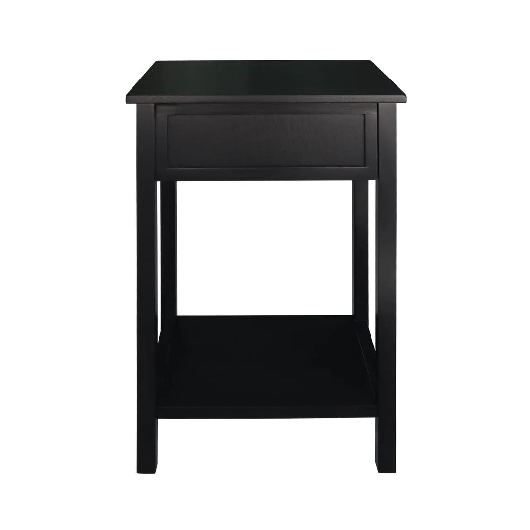 Lindon 1 Drawer End Table in Black #NJ Home Interiors#