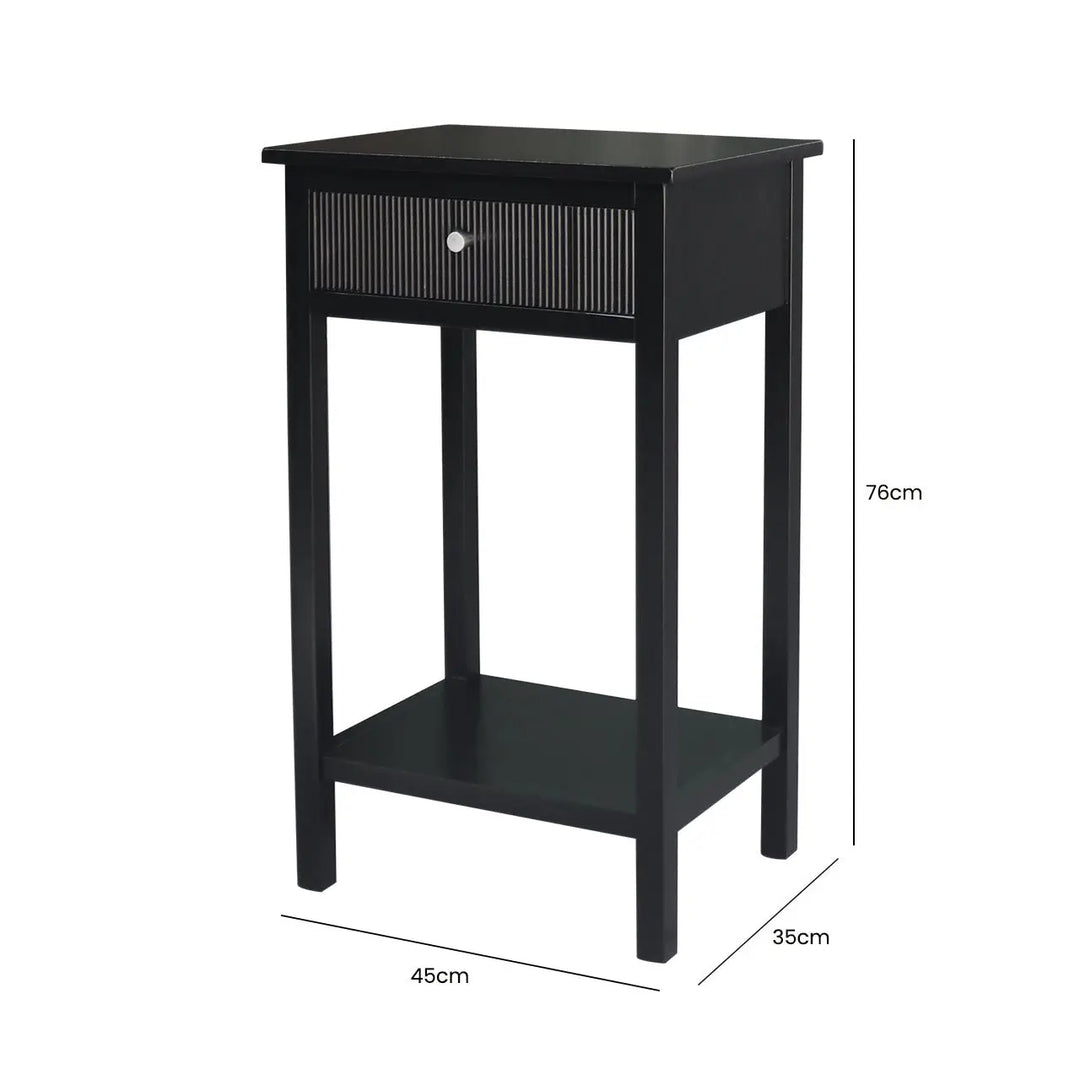 Lindon 1 Drawer End Table in Black #NJ Home Interiors#