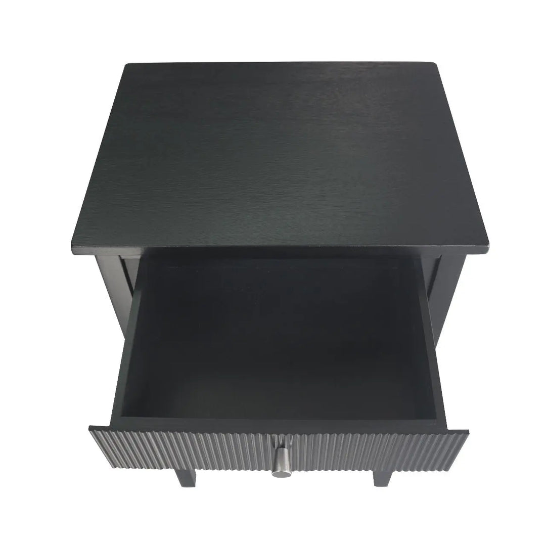Lindon 1 Drawer End Table in Black #NJ Home Interiors#