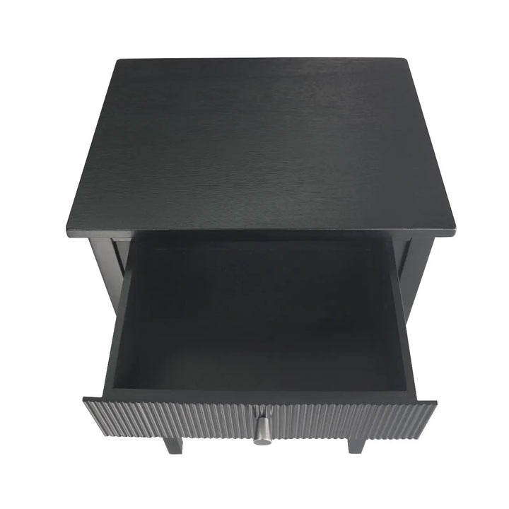 Lindon 1 Drawer End Table in Black #NJ Home Interiors#
