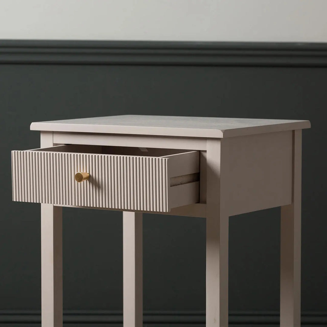 Lindon 1 Drawer End Table Summer in Grey #NJ Home Interiors#