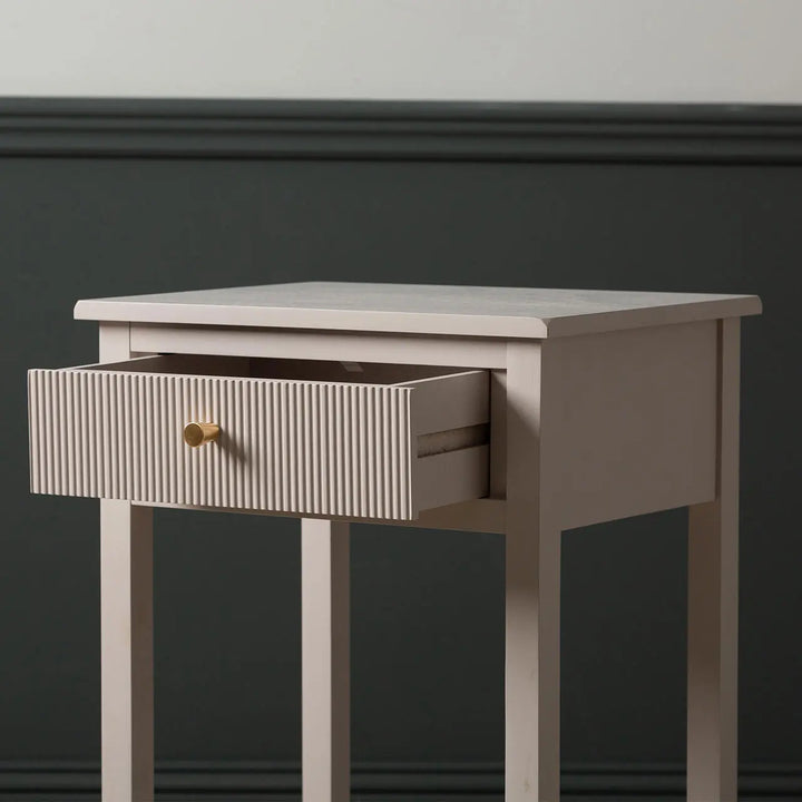 Lindon 1 Drawer End Table Summer in Grey #NJ Home Interiors#