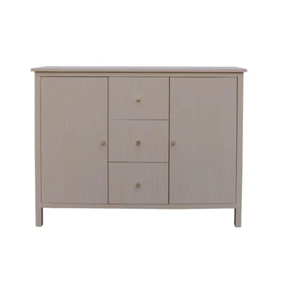 Lindon 2 Door 3 Drawer Sideboard Taupe with Nickel Handles #NJ Home Interiors#