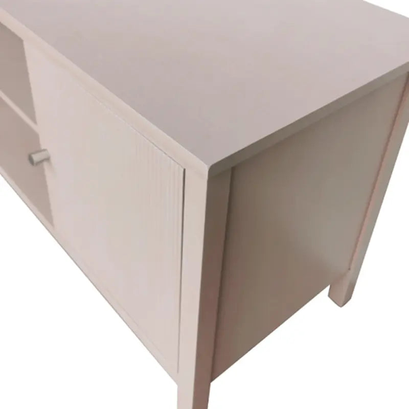 Lindon 2 Door Entertainment Unit Taupe with Nickel Handles #NJ Home Interiors#
