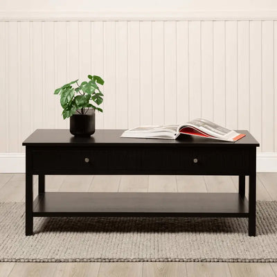 Lindon 2 Drawer Coffee Table in Black #NJ Home Interiors#