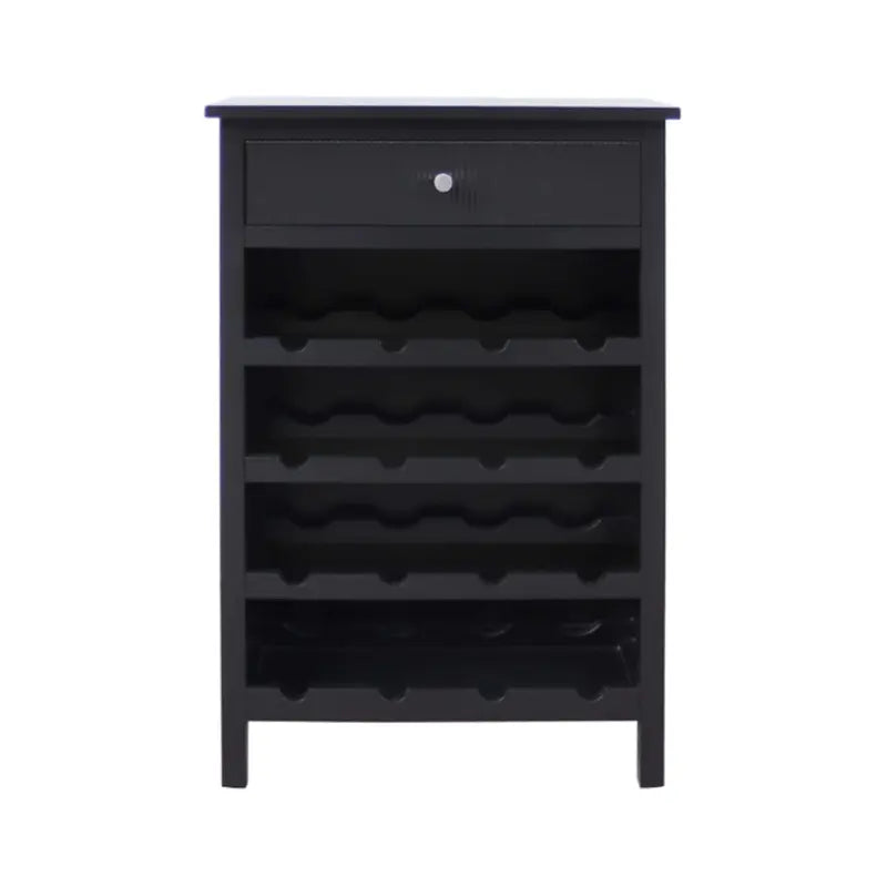 Lindon Black 1 Drawer Wine Rack Storage Cabinet #NJ Home Interiors#