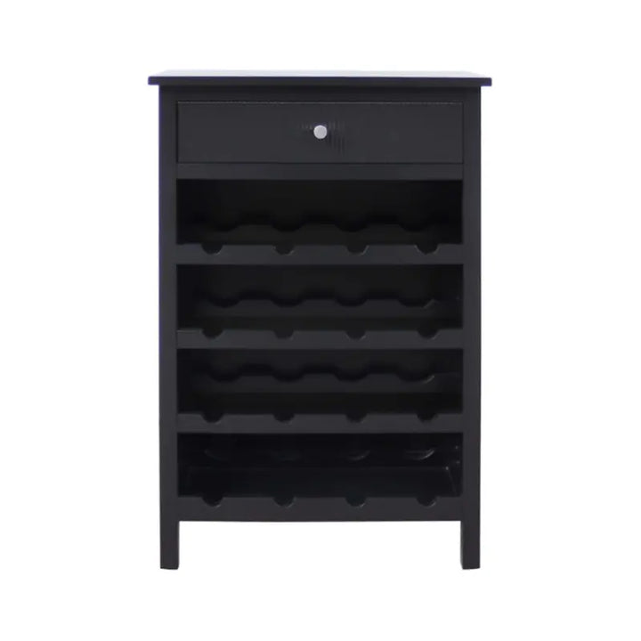 Lindon Black 1 Drawer Wine Rack Storage Cabinet #NJ Home Interiors#