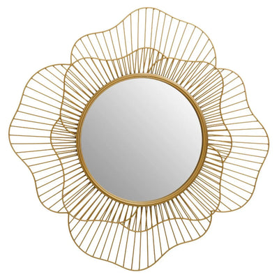 Madora Gold Flower Wall Mirror #NJ Home Interiors#