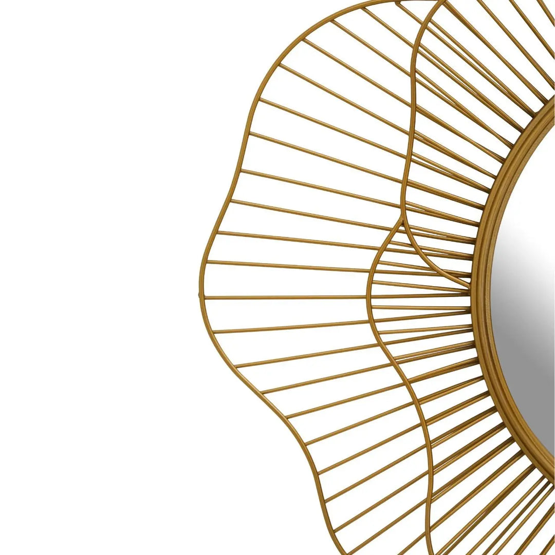 Madora Gold Flower Wall Mirror #NJ Home Interiors#