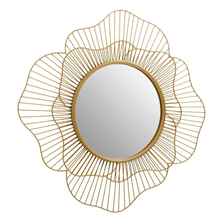 Madora Gold Flower Wall Mirror #NJ Home Interiors#