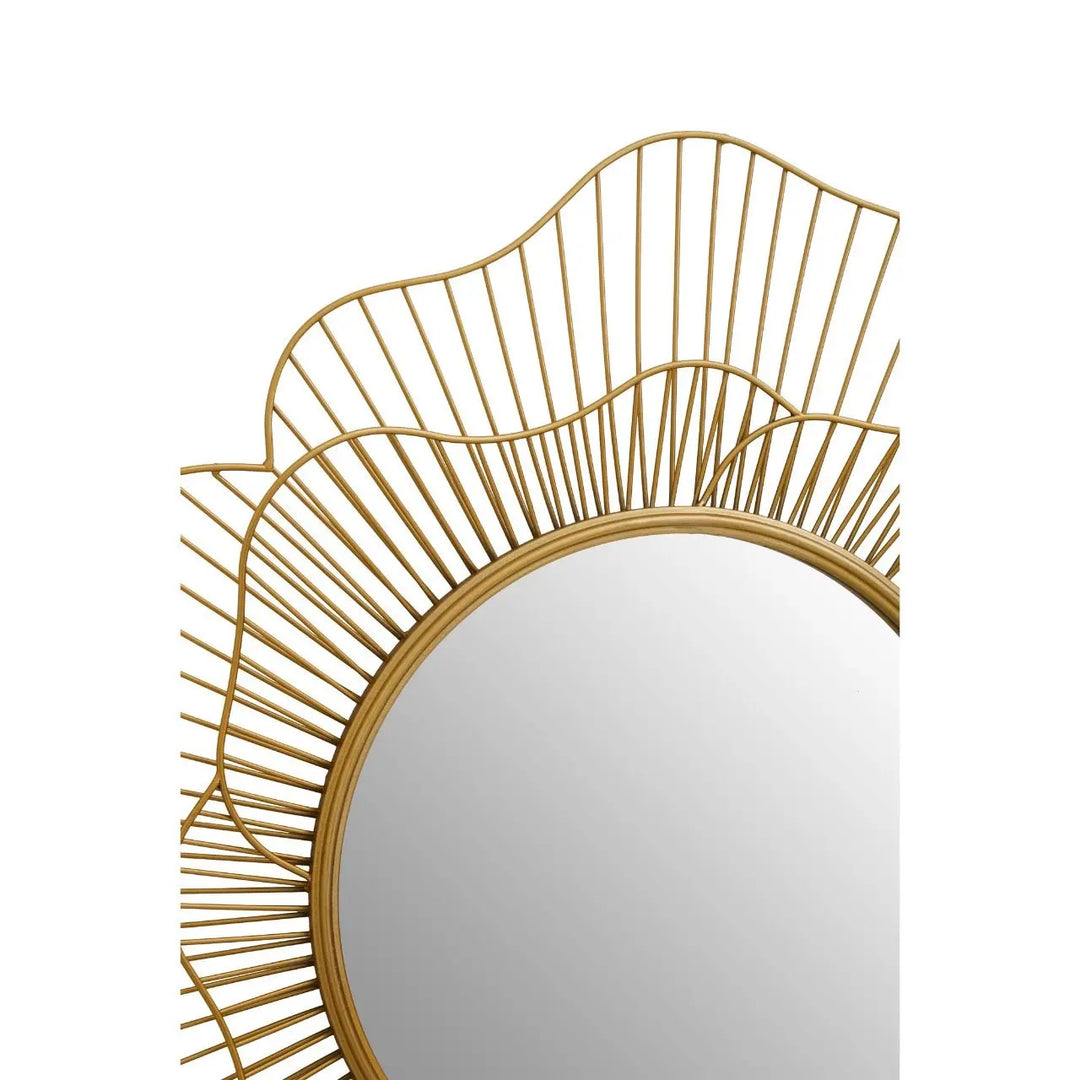 Madora Gold Flower Wall Mirror #NJ Home Interiors#