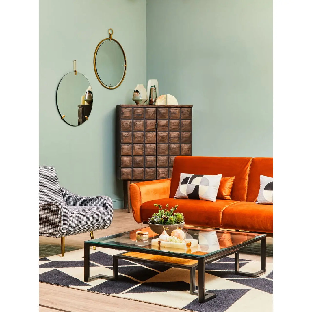 Madora Gold Wall Mirror with Ring - NJ Home Interiors