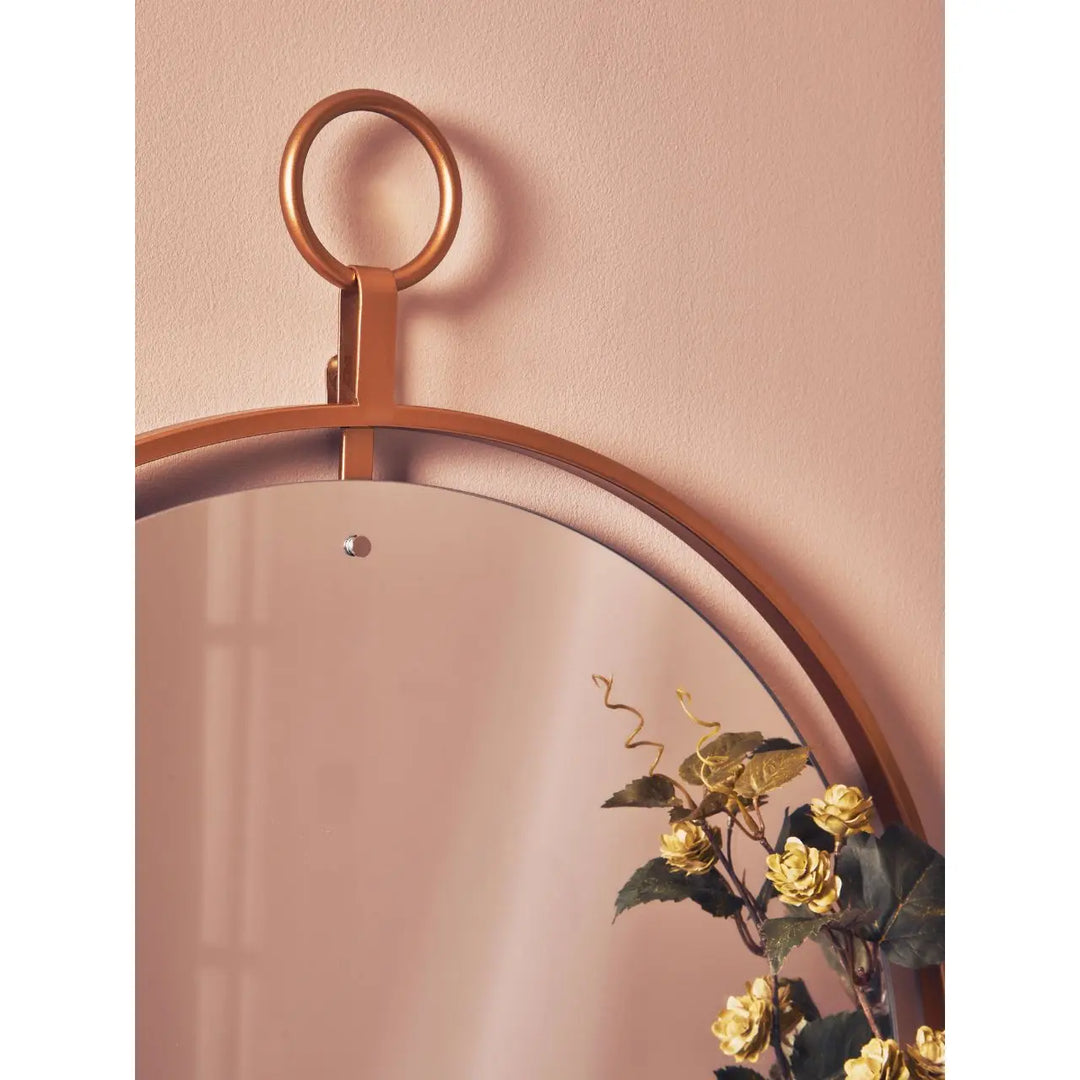 Madora Gold Wall Mirror with Ring - NJ Home Interiors