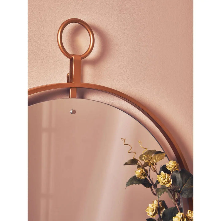 Madora Gold Wall Mirror with Ring - NJ Home Interiors