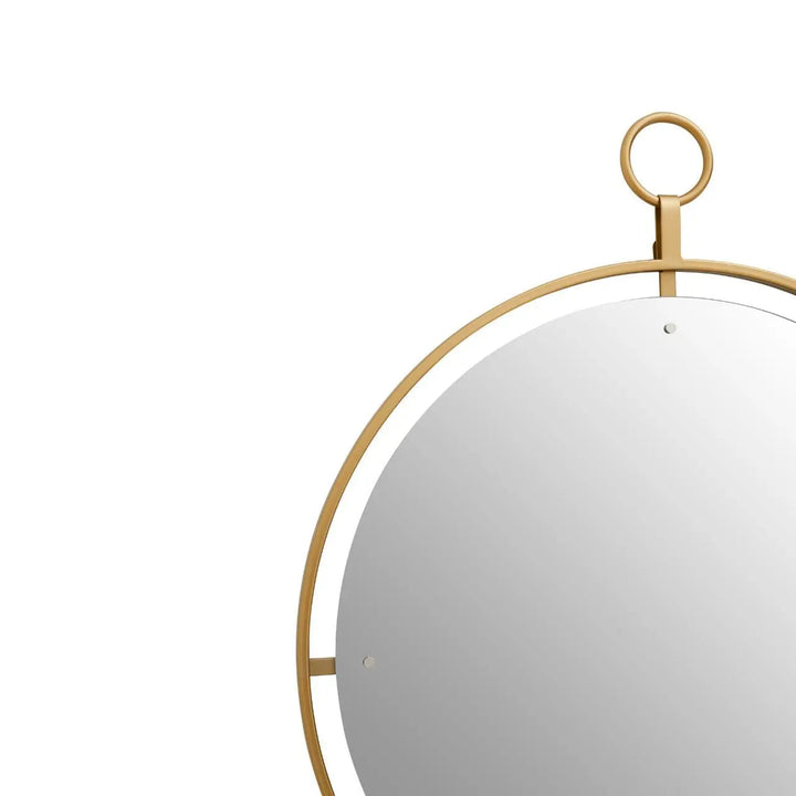 Madora Gold Wall Mirror with Ring - NJ Home Interiors