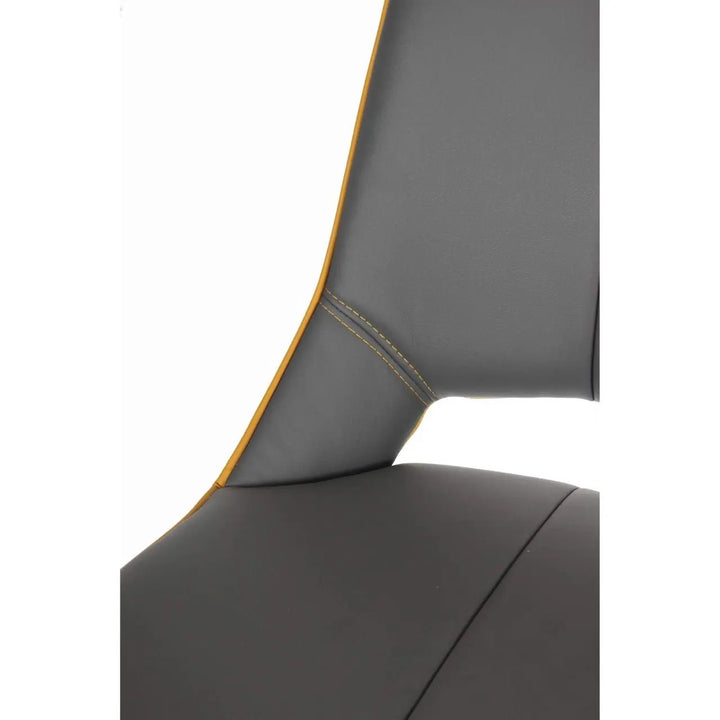 Mako Swivel Leather Effect Graphite Grey Bar Chair - NJ Home Interiors