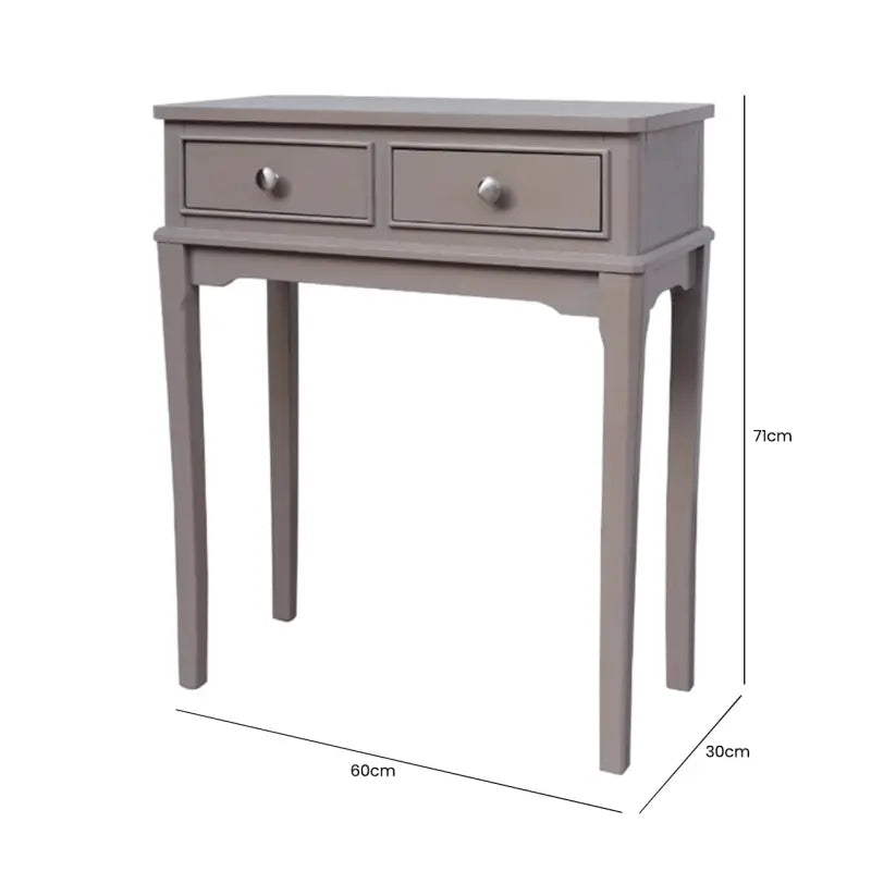 Medium Taupe 2 Drawer Console Table #NJ Home Interiors#