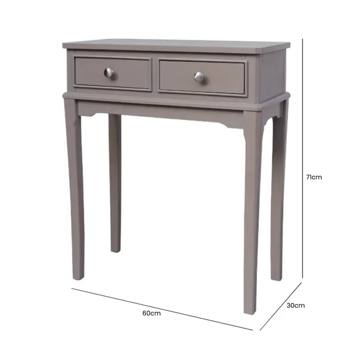 Medium Taupe 2 Drawer Console Table #NJ Home Interiors#