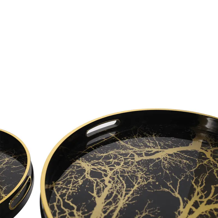 Olin Set of 2 Nesting Tables Black and Gold #NJ Home Interiors#