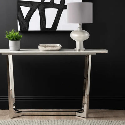 Opal Grey Glass Table Lamp with Grey Faux Silk Shade #NJ Home Interiors#