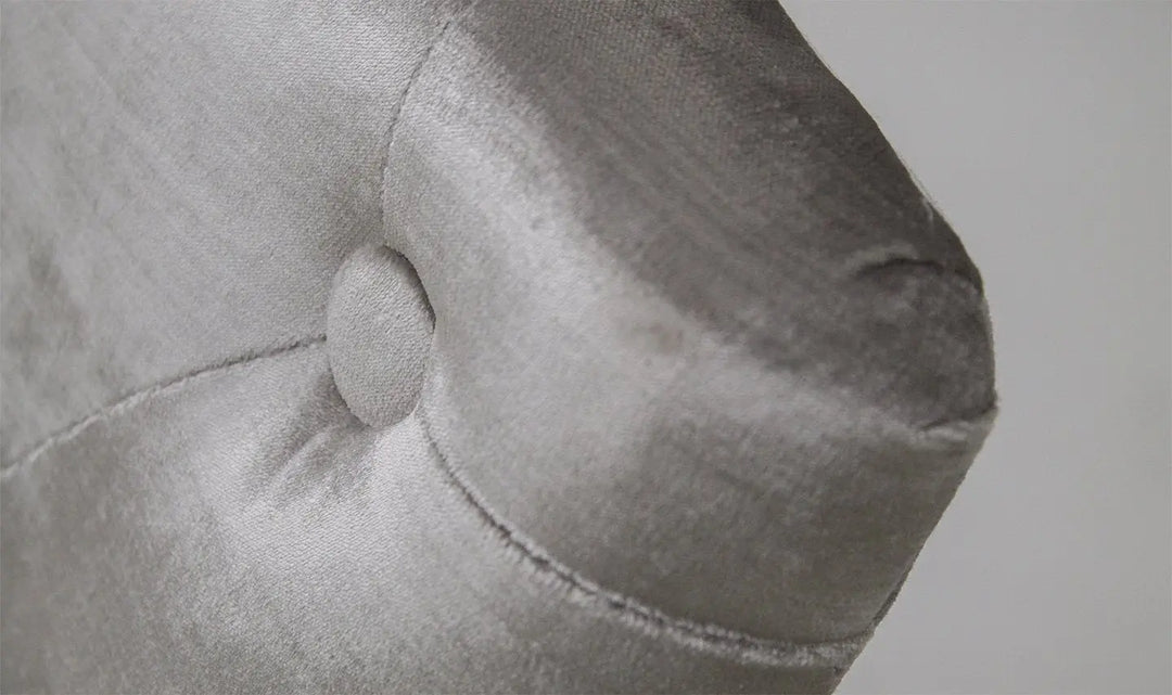 Belvedere Knockerback Velvet Dining Chair in Pewter – Chesterfield Style (Outlet) NJ Home Interiors