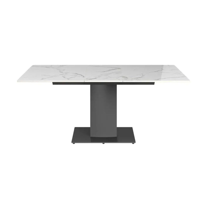 Pavoni 140 - 180cm White Ceramic Auto - Rise Extending Dining Table - NJ Home Interiors