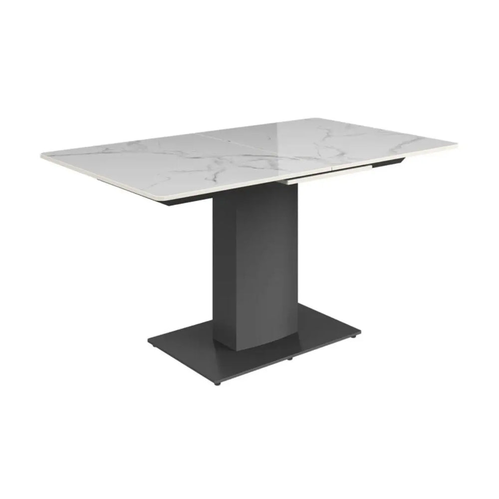 Pavoni 140 - 180cm White Ceramic Auto - Rise Extending Dining Table - NJ Home Interiors