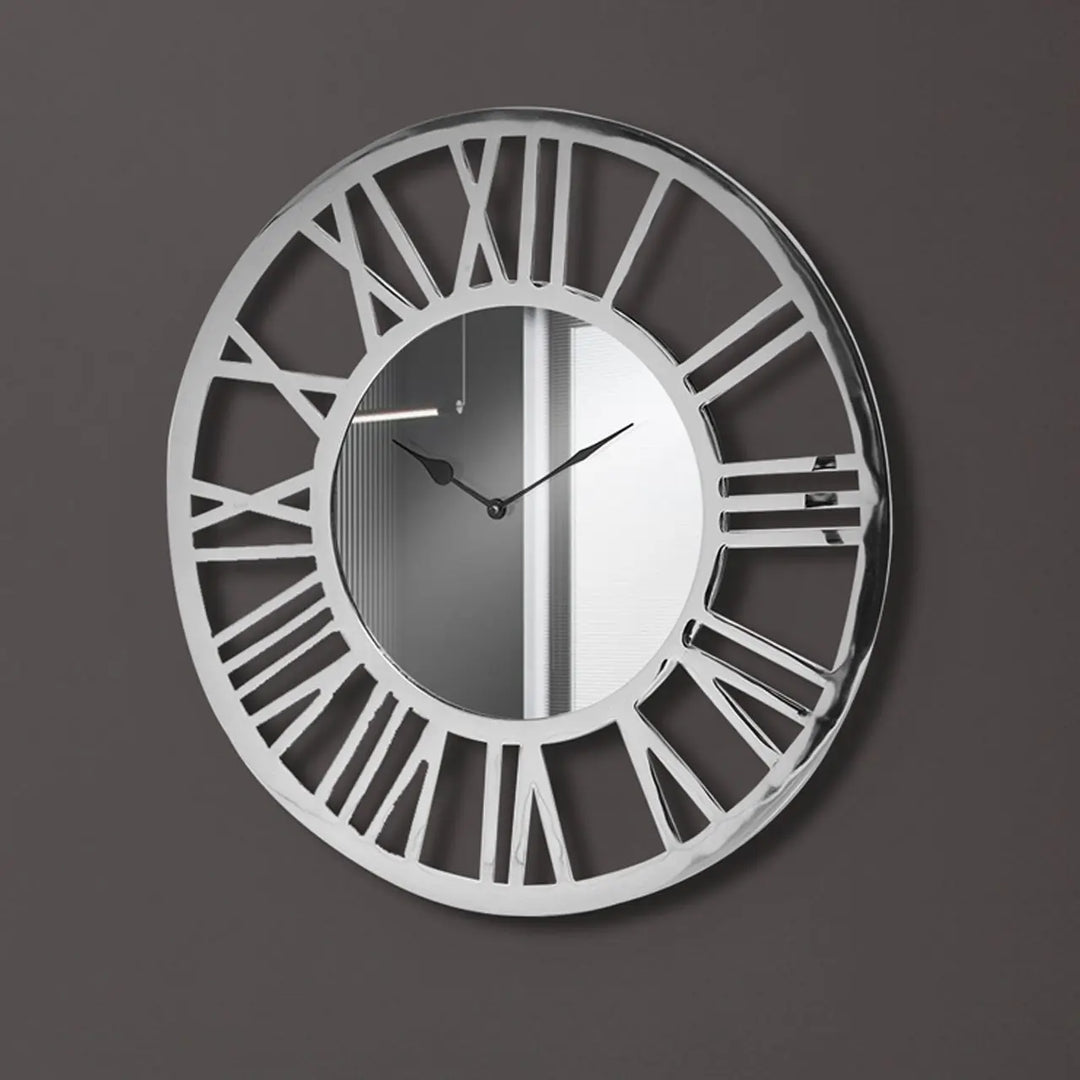 Polished Chrome 50cm Wall Clock #NJ Home Interiors#