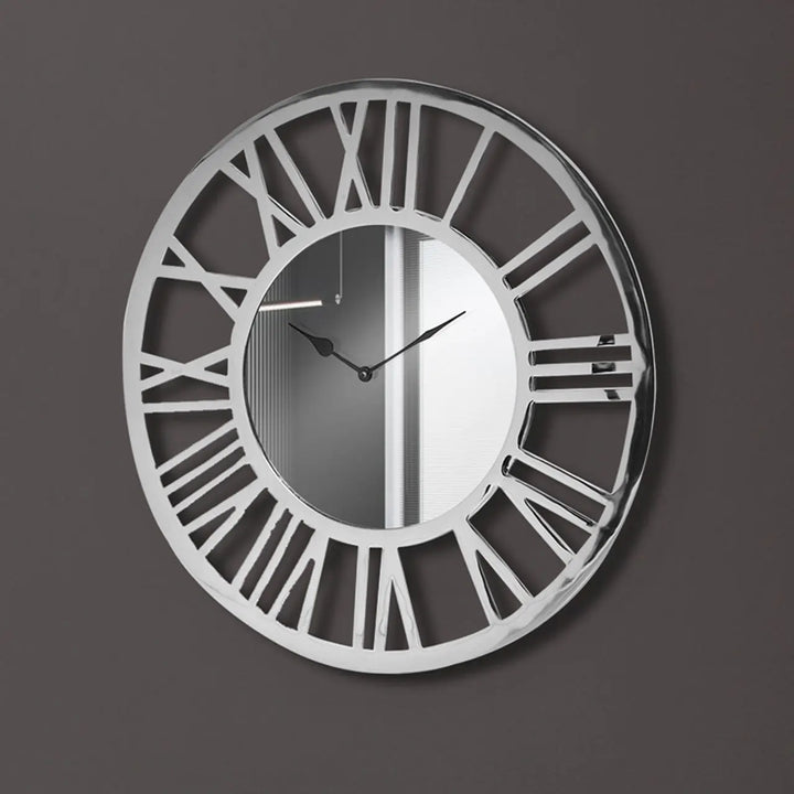 Polished Chrome 50cm Wall Clock #NJ Home Interiors#
