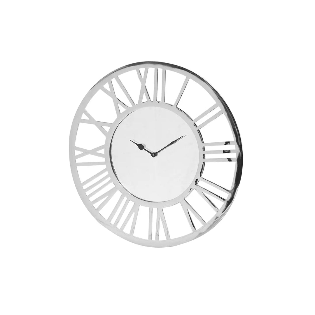 Polished Chrome 50cm Wall Clock #NJ Home Interiors#