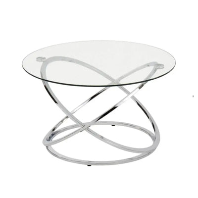Rizzo Chrome Coffee Table with Glass Top #NJ Home Interiors#