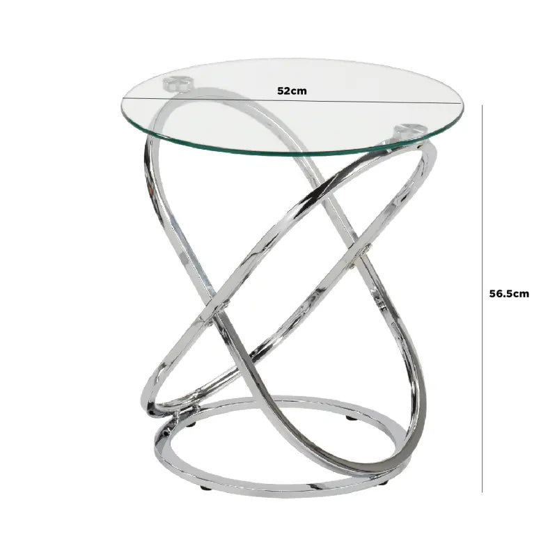 Rizzo Chrome End Table Glass Top #NJ Home Interiors#