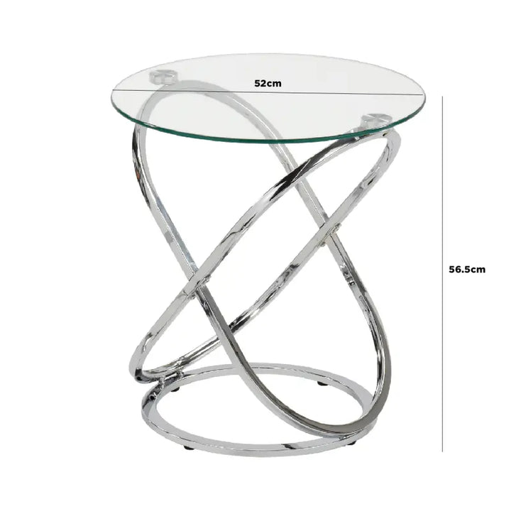 Rizzo Chrome End Table Glass Top #NJ Home Interiors#