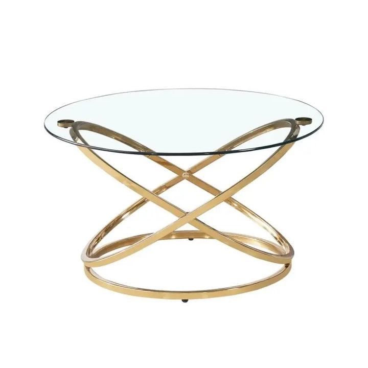 Rizzo Gold Coffee Table Glass Top #NJ Home Interiors#