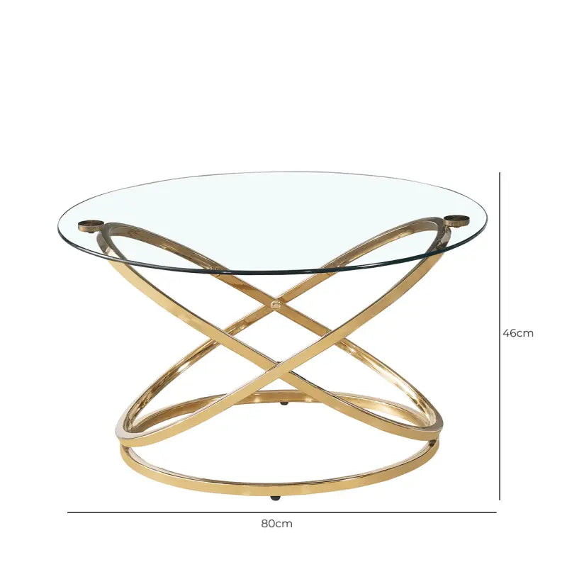 Rizzo Gold Coffee Table Glass Top #NJ Home Interiors#