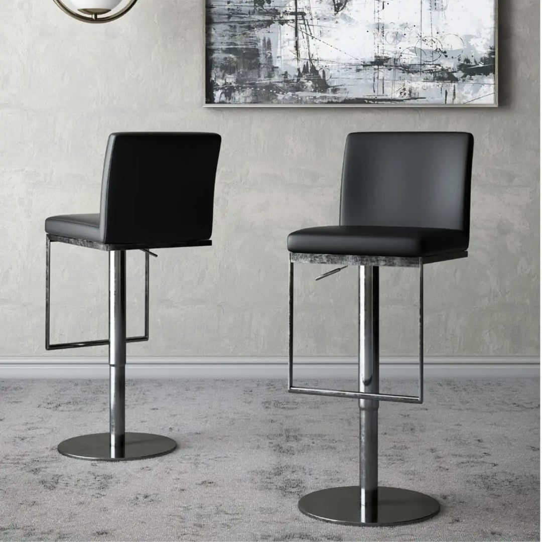 Rocco Bar Stools in Black - LUX - HOM