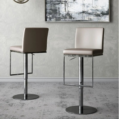 Rocco Bar Stools in Taupe - LUX - HOM