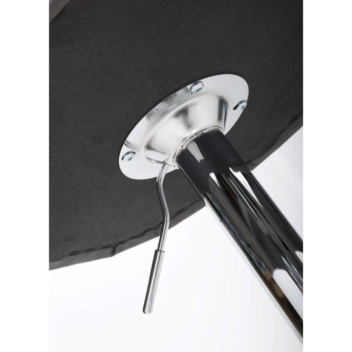 Rocco Leather Effect Graphite Grey Tufted Button Back Bar Stool - NJ Home Interiors