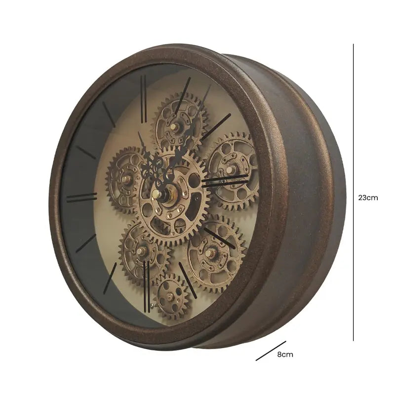 Copper Gears Wall Clock Lina Home