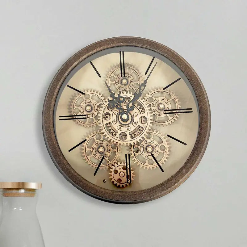 Copper Gears Wall Clock Lina Home