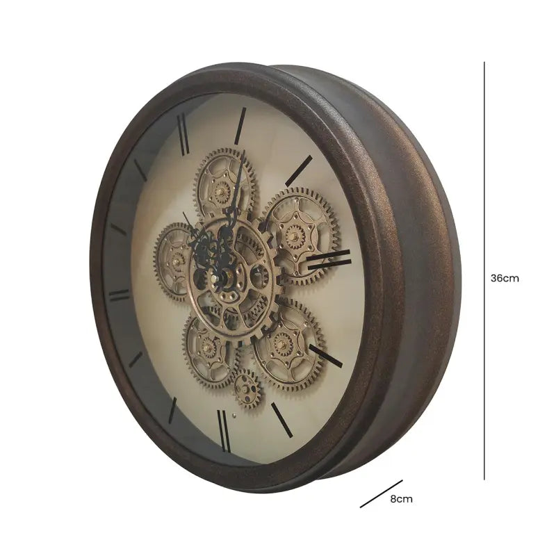 Copper Gears Wall Clock Lina Home