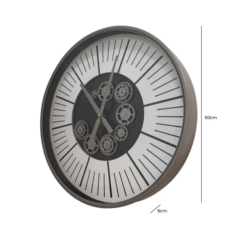 Silver Gears Wall Clock Lina Home