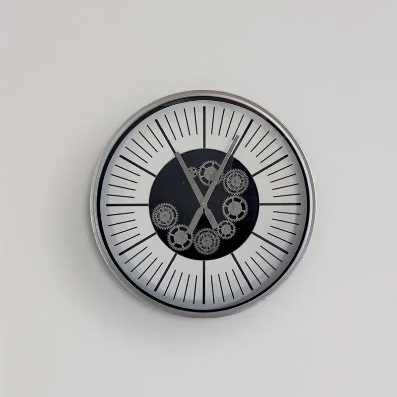 Silver Gears Wall Clock Lina Home