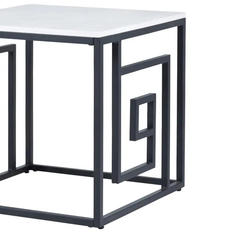 Devon Black and Grey End Table Lina Home