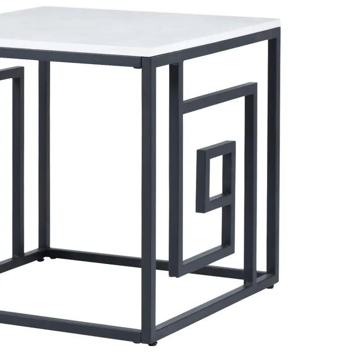 Devon Black and Grey End Table Lina Home