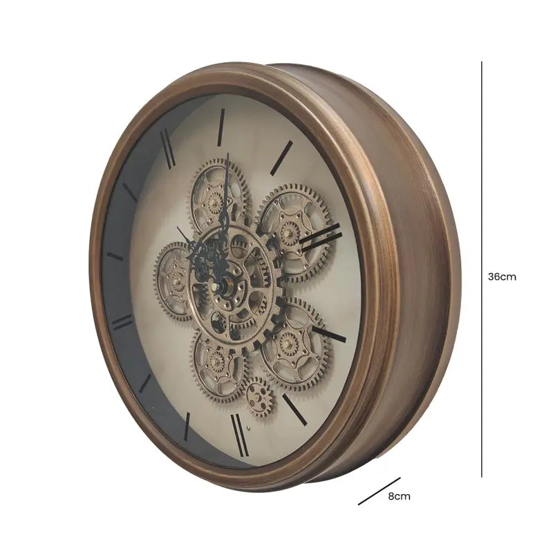 Gold Gears Wall Clock Lina Home