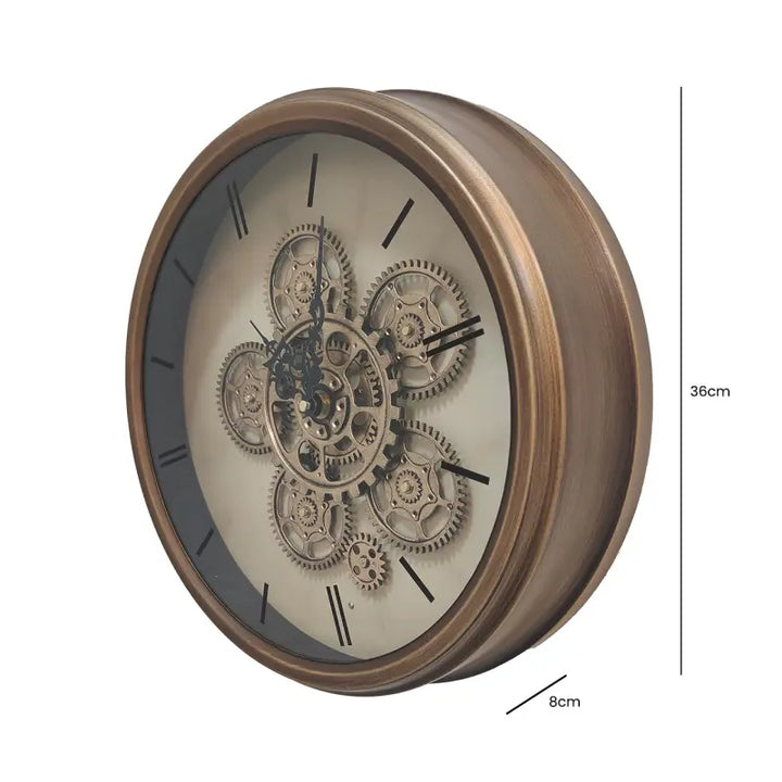 Gold Gears Wall Clock Lina Home