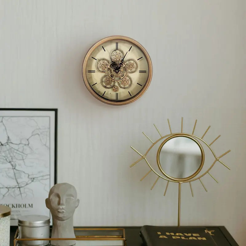 Gold Gears Wall Clock Lina Home