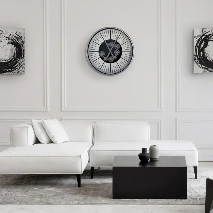 Silver Gears Wall Clock Lina Home