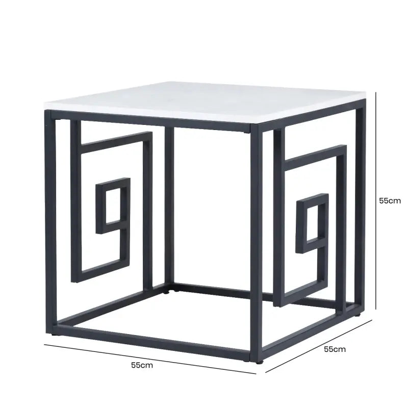 Devon Black and Grey End Table Lina Home